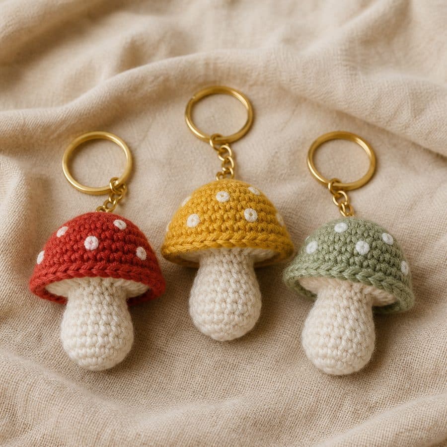 Mushroom Keychain Set